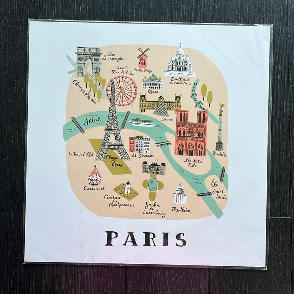 Paris print wall decor